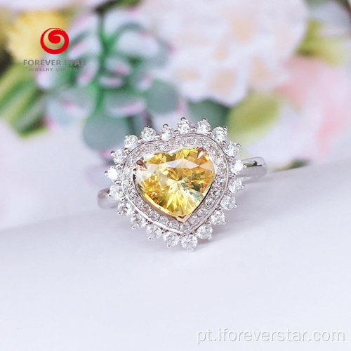 925 Sterling prata branco ouro banhado a cor anéis